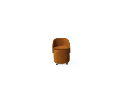 Designer Oranger Polsterstuhl Hocker-Stuhl Mit Stauraum Esszimmer Möbel