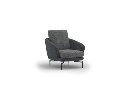 Grau Sessel Luxus Polstermöbel Wohnzimmer Design Textil Polstersessel Neu