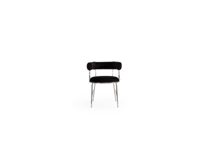 Designer Schwarzer Barhocker Luxuriöse Esszimmer Metallrahmen Stühle