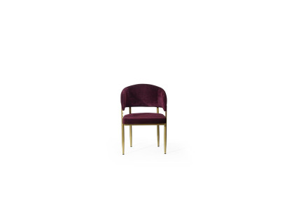 Dunkel-Lila Esszimmer Stuhl Designer Metallrahmen Esszimmer Holz Stühle