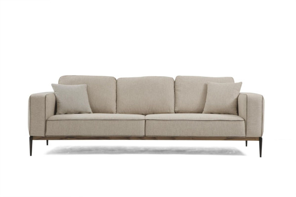 Sofa Viersitzer 4 Sitzer Stoff Sofas Modern Design Wohnzimmer Beige
