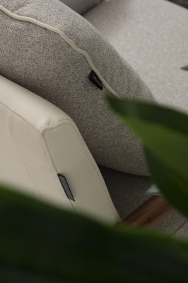 Sofa 4 Sitzer Viersitzer Modern Stoff Grau Sofas Design Wohnzimmer Neu