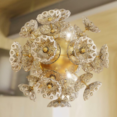 Elite Kronleuchter Bohemia Blume Deckenleuchte Kronenleuchte Beleuchtung
