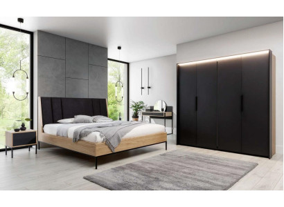 Kleiderschrank Schwarz Luxus Holz Schlafzimmer Elegantes Schrank Design Modern