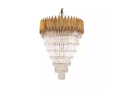 Kronleuchter Luster Deckenleuchter Luxus Deckenlampe Kristall Gold Kegel