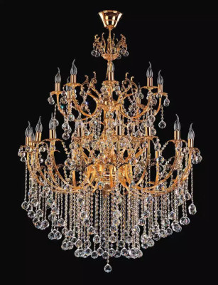 Königlicher Luxus Kronleuchter Deckenleuchter Gold Deckenlampe Lüster Kristall