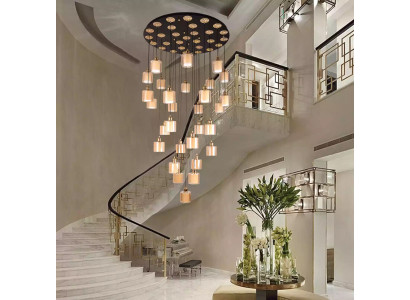 Luxus Kronleuchter Wohnzimmer Deckenleuchter Deckenlampe Lüster Gold