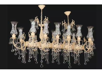 Luxus Deckenleuchter Esstisch Lampe Kronleuchter Deckenlampe Lüster Kristall