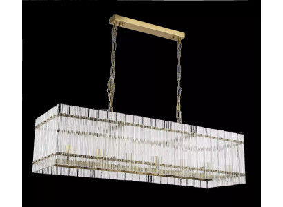  Lüster Kronleuchter Deckenleuchter Glas Deckenlampe Silber Art Lampen