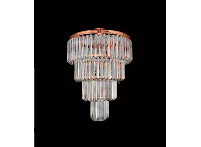 Deckenlampe Deckenleuchter Luxus Gold Kronleuchter Lüster Kristall Art