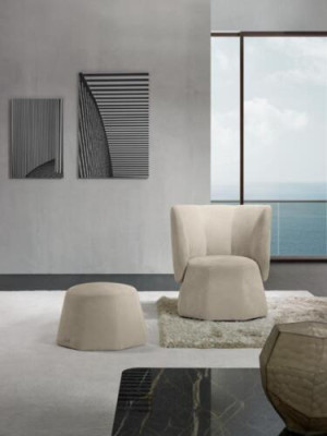 Design Sessel Luxus Einsitzer Modern Lehn Textil 1 Sitz Möbel Einsitzer Prianera