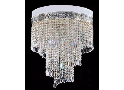  Lüster Deckenleuchter Silber Kronleuchter Deckenlampe Kristall 40x70 Lampe