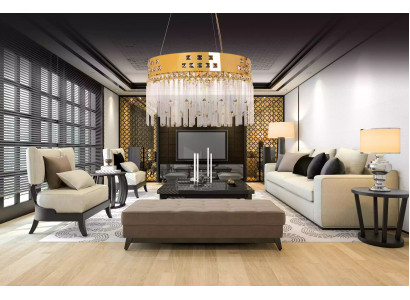 Wunderschöne BrassCrystal Kronleuchter neu Lüster Wohnzimmer Luxus gold