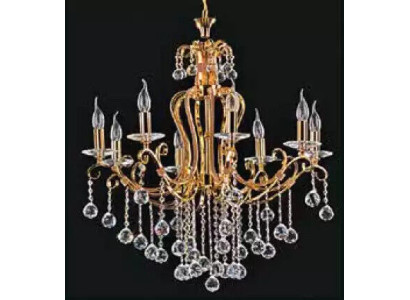 Luxus Deckenleuchter Lüster Kronleuchter Deckenlampe Kristall Gold