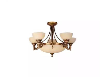 Beige Deckenlampe Kristallhängeleuchte Gold Glaslüster Kristallprunkleuchte