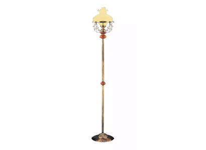 Stehlampe Standlampe Stand Luxus Leuchten Lampe Lampe Gold Glas 185 cm