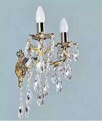 Wandlampe Wandleuchten Wandleuchte Lüster Wand Lampen Silber Kristall