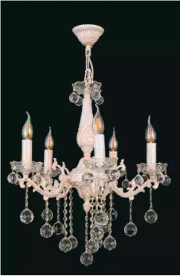 Lüster Deckenleuchter Luxus Beige Kronleuchter Deckenlampe Kristall