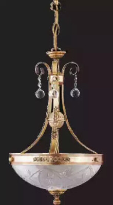 Lampe Deckenlampe Lüster Deckenleuchter Kronleuchter Glas Gold Grau