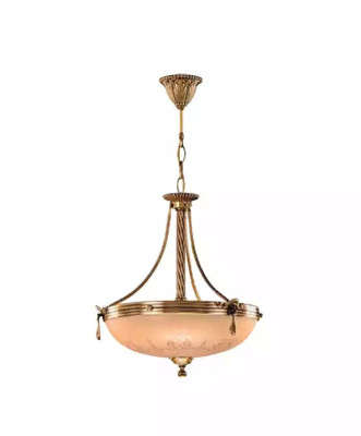 Kronleuchter Deckenlampe Lüster Deckenleuchter Lampe Glas Gold Beige