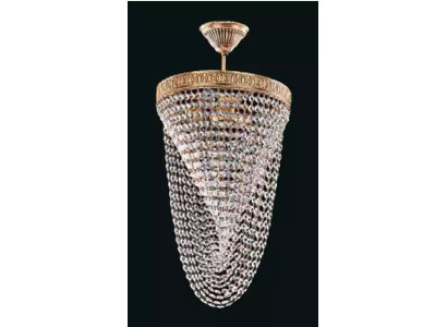 Lüster Kronleuchter Deckenleuchter Luxus Gold Deckenlampe Kristall Art