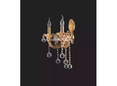 Wandleuchte Wandlampe Wandleuchten Art Lüster Wand Lampe Gold Kristall