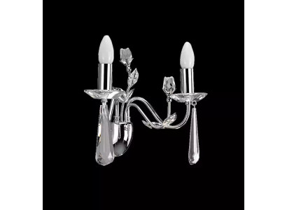 Wandlampe Lichtkronenluster Wandleuchte Lüster Wand Kristalllampen Silber