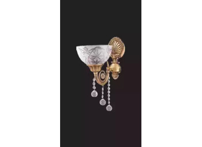 Wandlampe Wandleuchten Gold Wandleuchte Lüster Wand Lampen Grau Glas