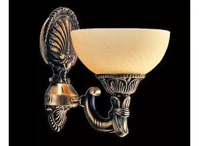 Wandlampe Wandleuchten Wandleuchte Lüster Wand Lampe Beige Glas Gold