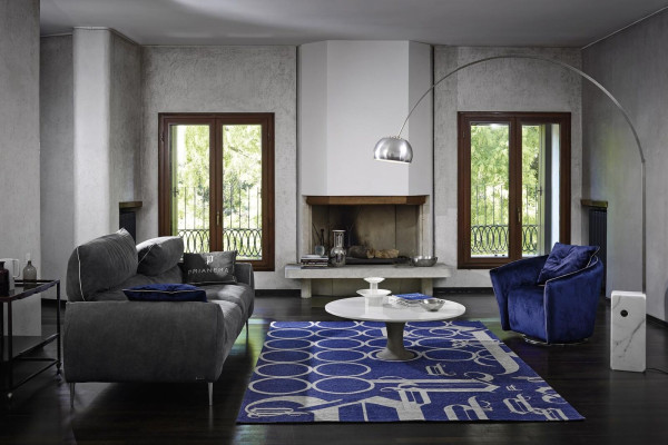 Dreisitzer Sofa 3 Sitzer Sofas Polster Prianera Möbel Luxus Textil Couchen Grau