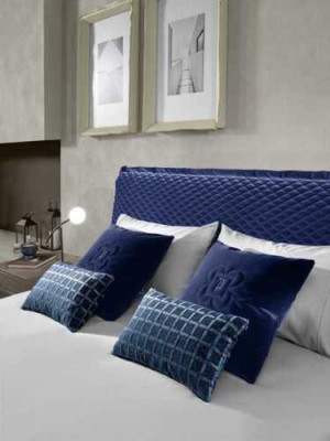 Doppelbett Betten Bettrahmen Bett Holz Schlafzimmer Blau Klassisch Prianera Neu