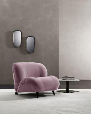 Sessel Einsitzer Luxus Polster Möbel Wohnzimmer Einsitzer Sessel Textil Lounge