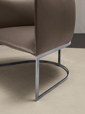 Luxus Design Möbel Grau Prianera Stil Design Leder Sessel Wohnzimmer Lounge