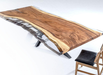  Esszimmertisch Konferenztische Esstisch Epoxidharz Tisch Holz Braun