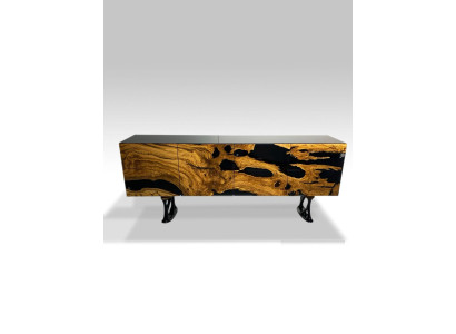 Sideboard Kommode Epoxidharz Braun Wohnzimmer Holz Kommoden Anrichte