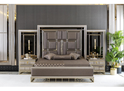 Bett Braun Elegantes Schlafzimmer Design Schön Luxus Doppel Betten