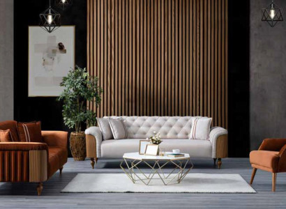 Modernes Braunes Wohnzimmer Sofa Zweisitzer Stoffsofa Luxus Designer Möbel