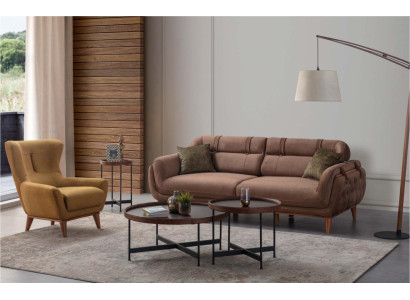Stilvolle Wohnzimmer Polstergarnitur Designer Couchgarnitur 3+1 Set