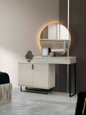 Schminktisch mit Spiegel Weiß Modern Stauraum Schlafzimmer Frisiertisch