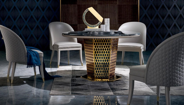 Runder Esszimmer Rund Tisch Holz Tische Runde Deko Klassische Barock Stil