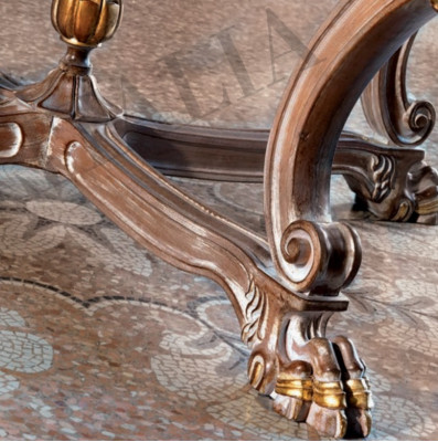 Esstisch Runder Wohnzimmer Tische Holz Royal Barock Italienische Möbel Barock
