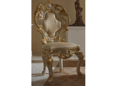 Esszimmer Stühle Holz Luxus Sessel Stuhl Weiß Stühle Wohnzimmer Möbel Barock Neu