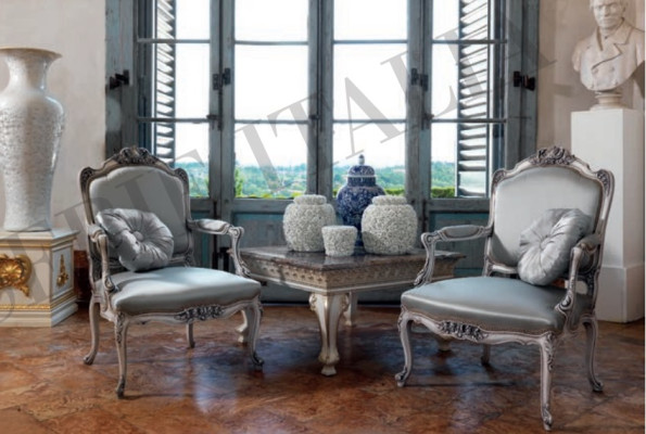Stuhl Design Massivholz Armlehnen Luxus Sessel Esszimmer Wohnzimmer Büro Möbel