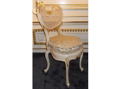 Esszimmer Stuhl 1 Sitzer Sessel Holz Luxus Klasse Barock Rokoko Möbel Design Neu