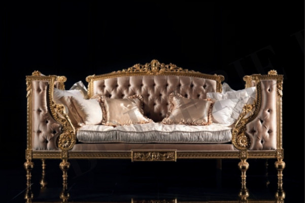 Sofa Dreisitzer Couch Polster Möbel Chesterfield Barock Rokoko Antik Stil Neu