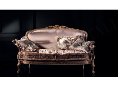 Sofa 2 Sitzer Couch Holz Polsterung Möbel Couchen Italienische Einrichtung Neu