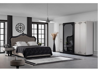 Schlafzimmer Set Kleiderschrank Bett 2 x Nachttisch Komplett neu beige