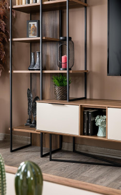Wohnwand Wohnzimmer Möbel TV Ständer Bücherregal 240cm Holz Wohnwände