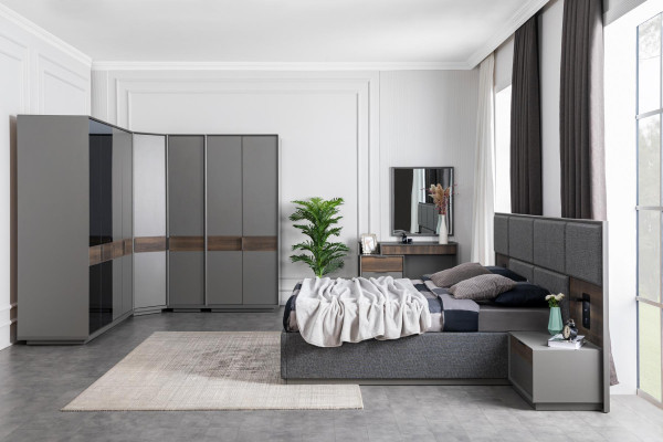 Schminktisch Spiegel Schlafzimmer Möbel Design Set Neu Set Grau Holz