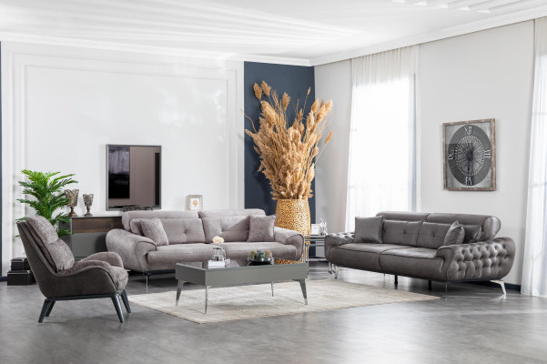 Couchtisch Wohnzimmer Holz Luxus Möbel Moderne Farbe Grau neu